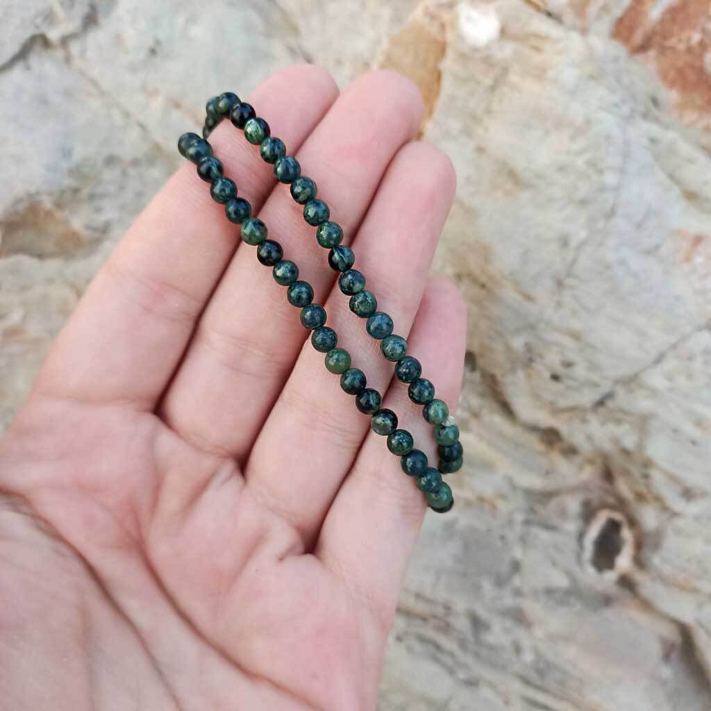 Pulsera  elástica de Riolita 4 mm.