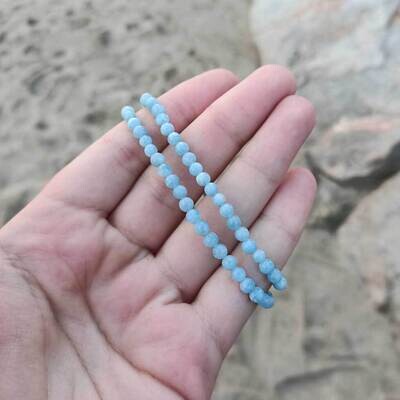 Pulsera de aguamarina extra 4mm