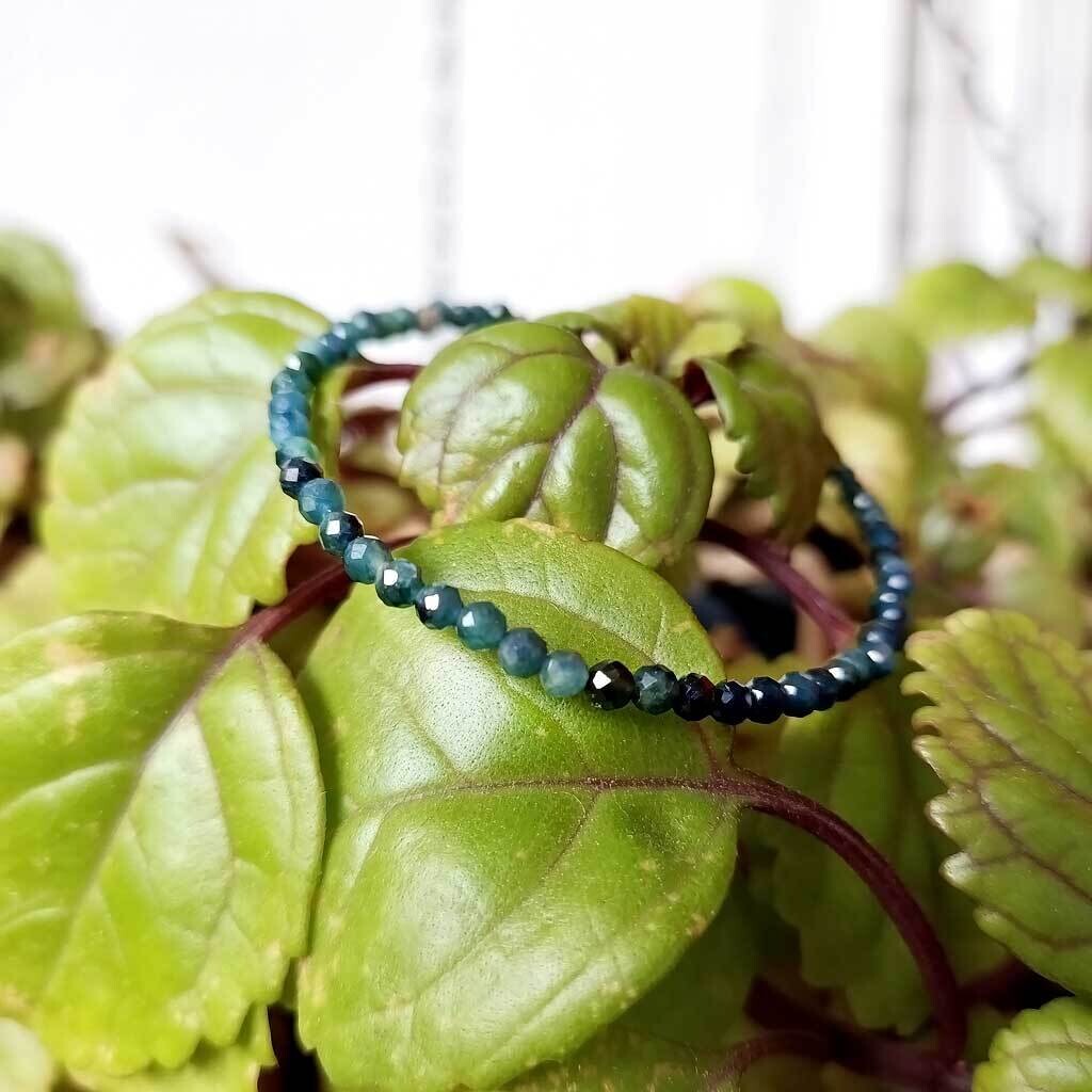 Pulsera de turmalina paraiba turquesa extra en plata de ley 925