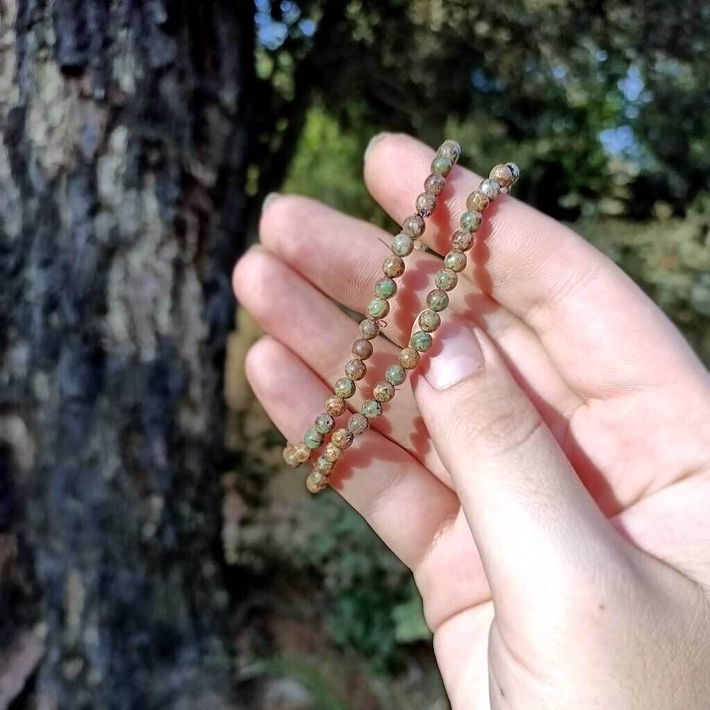 Pulsera de jaspe océano orbicular 4mm