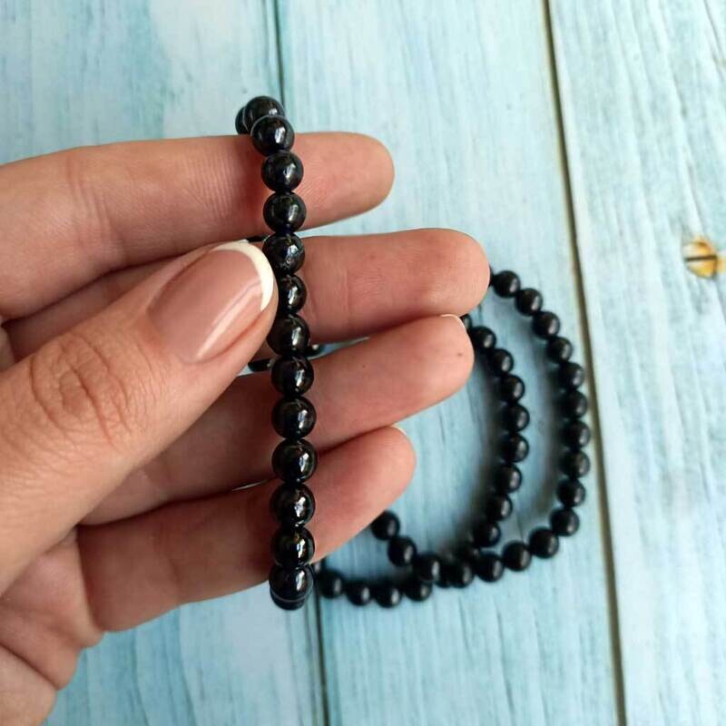 Pulsera de shungit 6mm