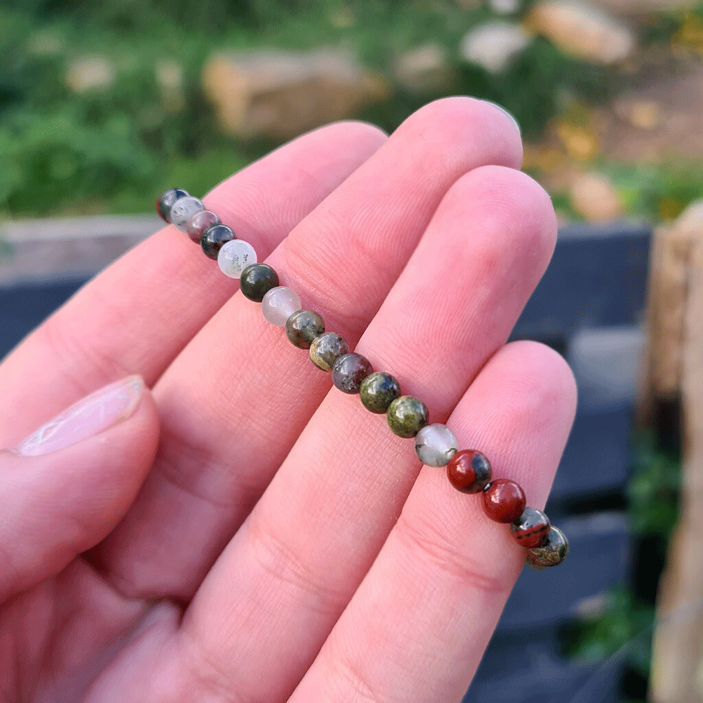 Pulsera de jaspe heliotropo 4mm