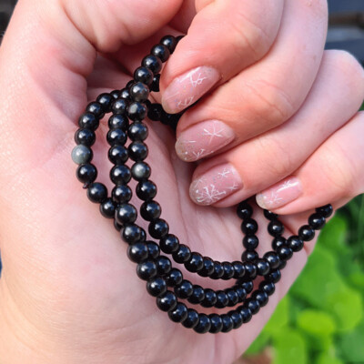 Pulsera de obsidiana arcoíris 4mm