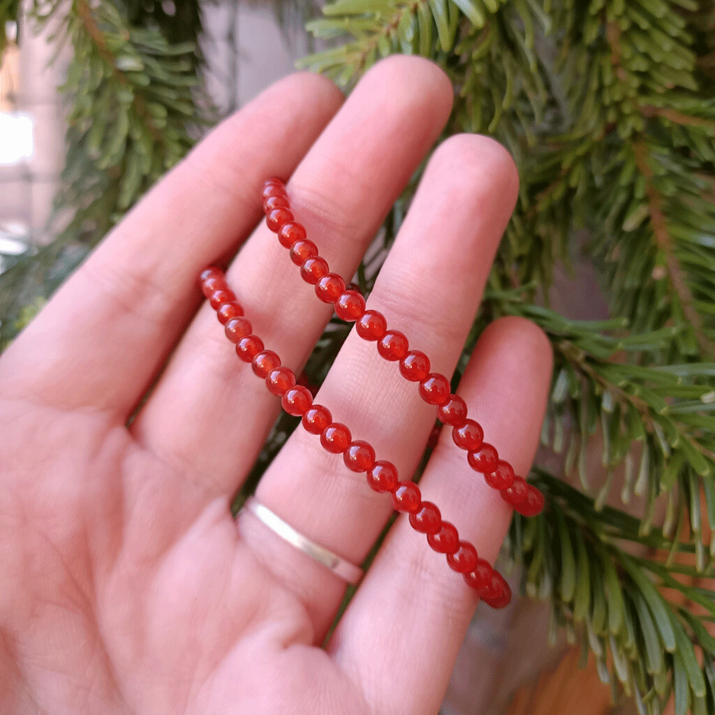 Pulsera de cornalina 4mm