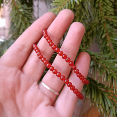 Pulsera de cornalina 4mm