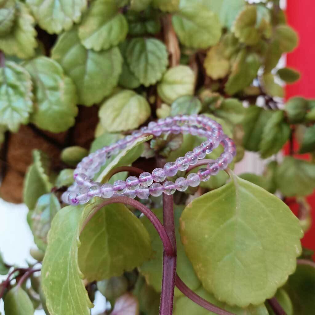 Pulsera de amatista cristalizada extra 4mm