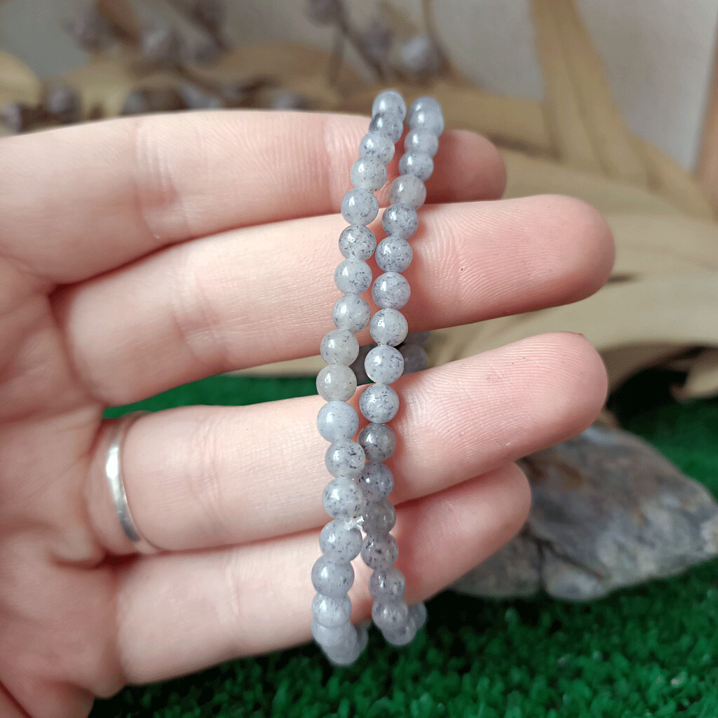 Pulsera de cuarzo azul 4mm