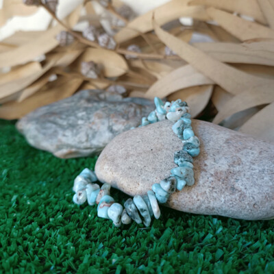 Pulsera chip de larimar