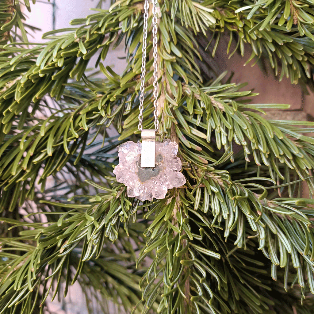 Colgante estalactita de Amatista extra en plata de ley 925