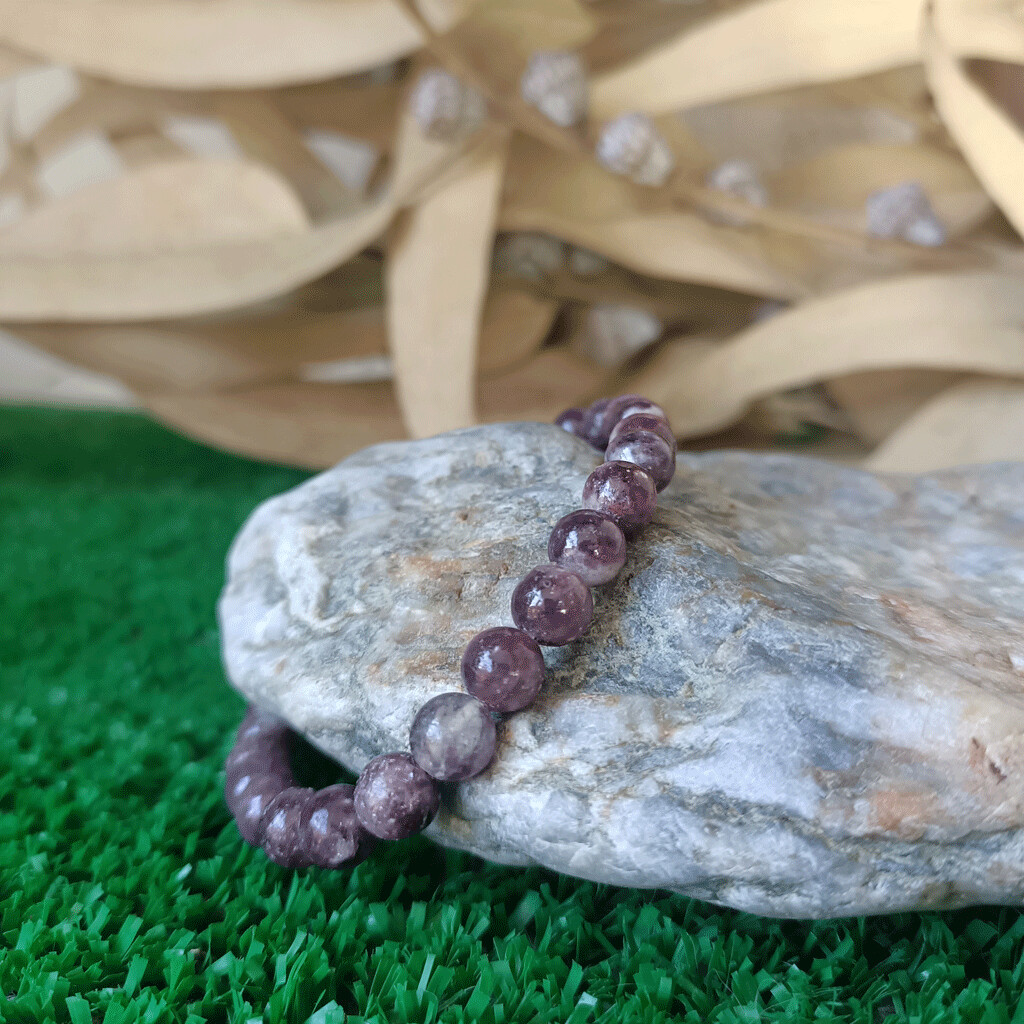Pulsera de lepidolita 6mm