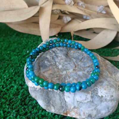 Pulsera de crisocola 4mm