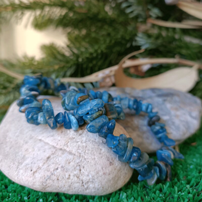 Pulsera chip de apatito azul