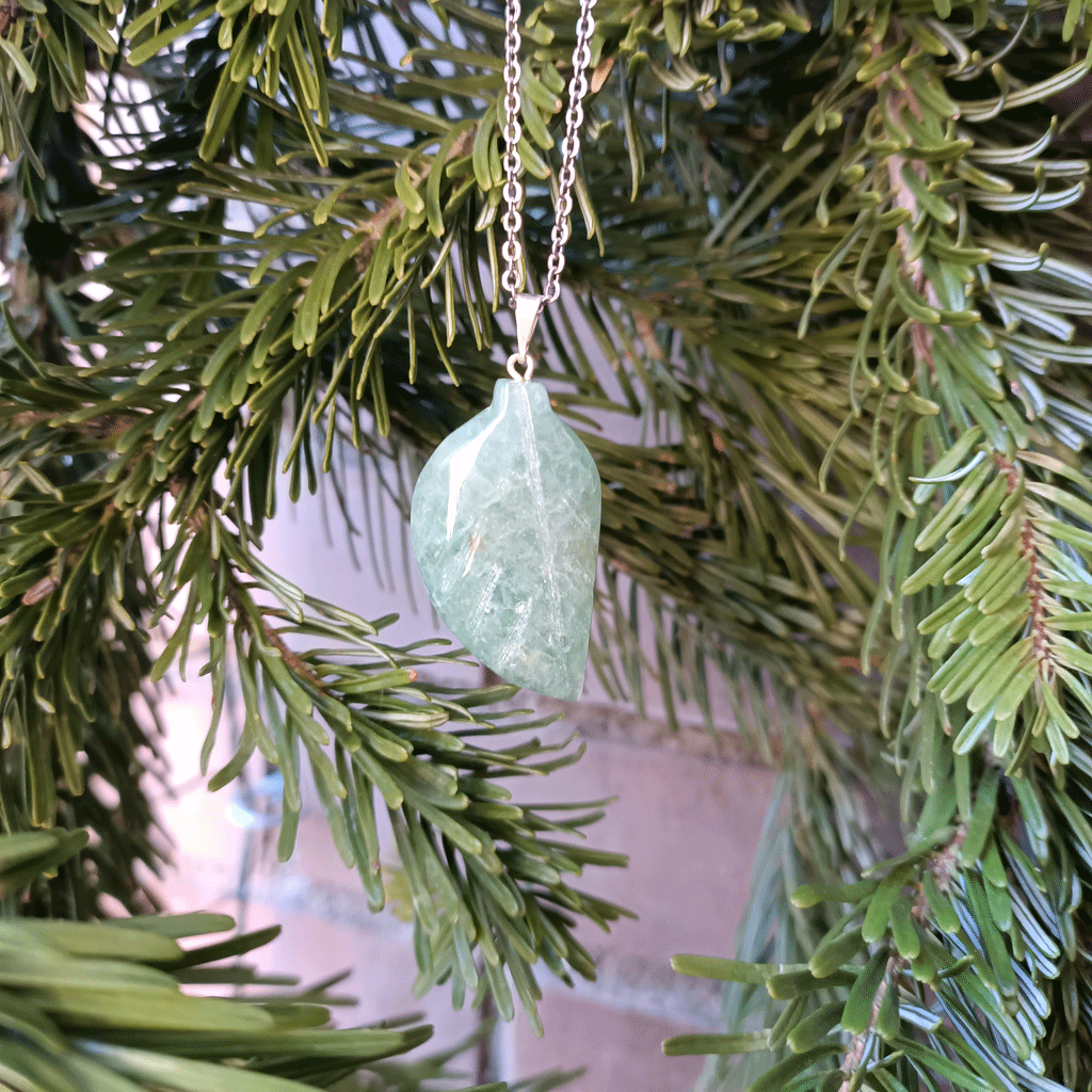 Colgante flora de Cuarzo Verde