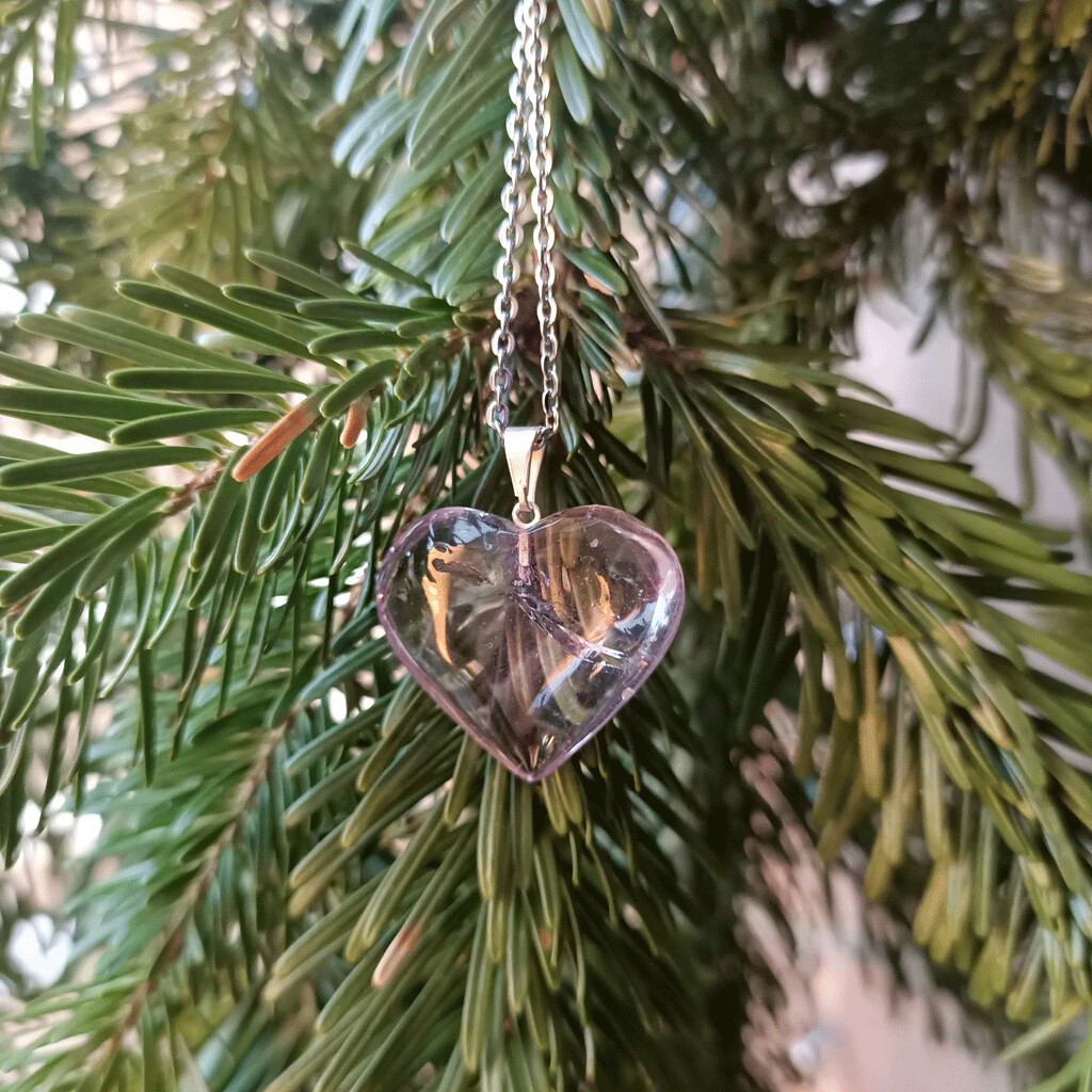 Colgante corazón de amatista, Elige tu corazón de amatista: Corazón de amatista 1