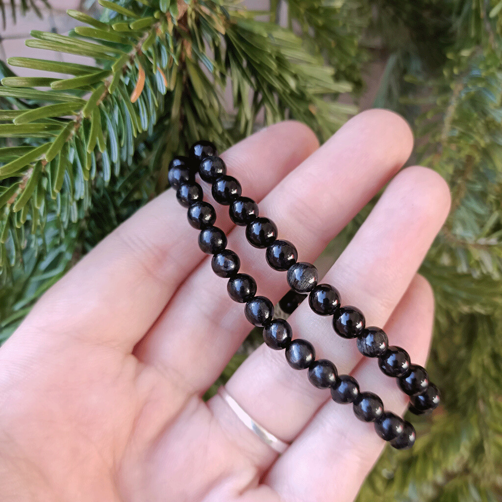 Pulsera de obsidiana dorada 6mm