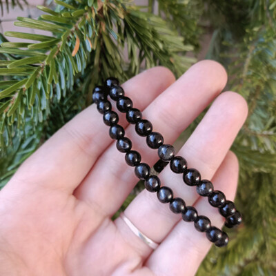 Pulsera de obsidiana dorada 6mm