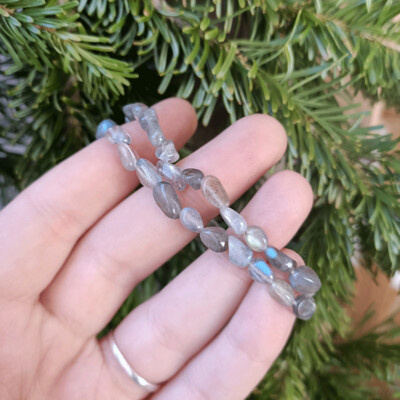 Pulsera irregular de labradorita