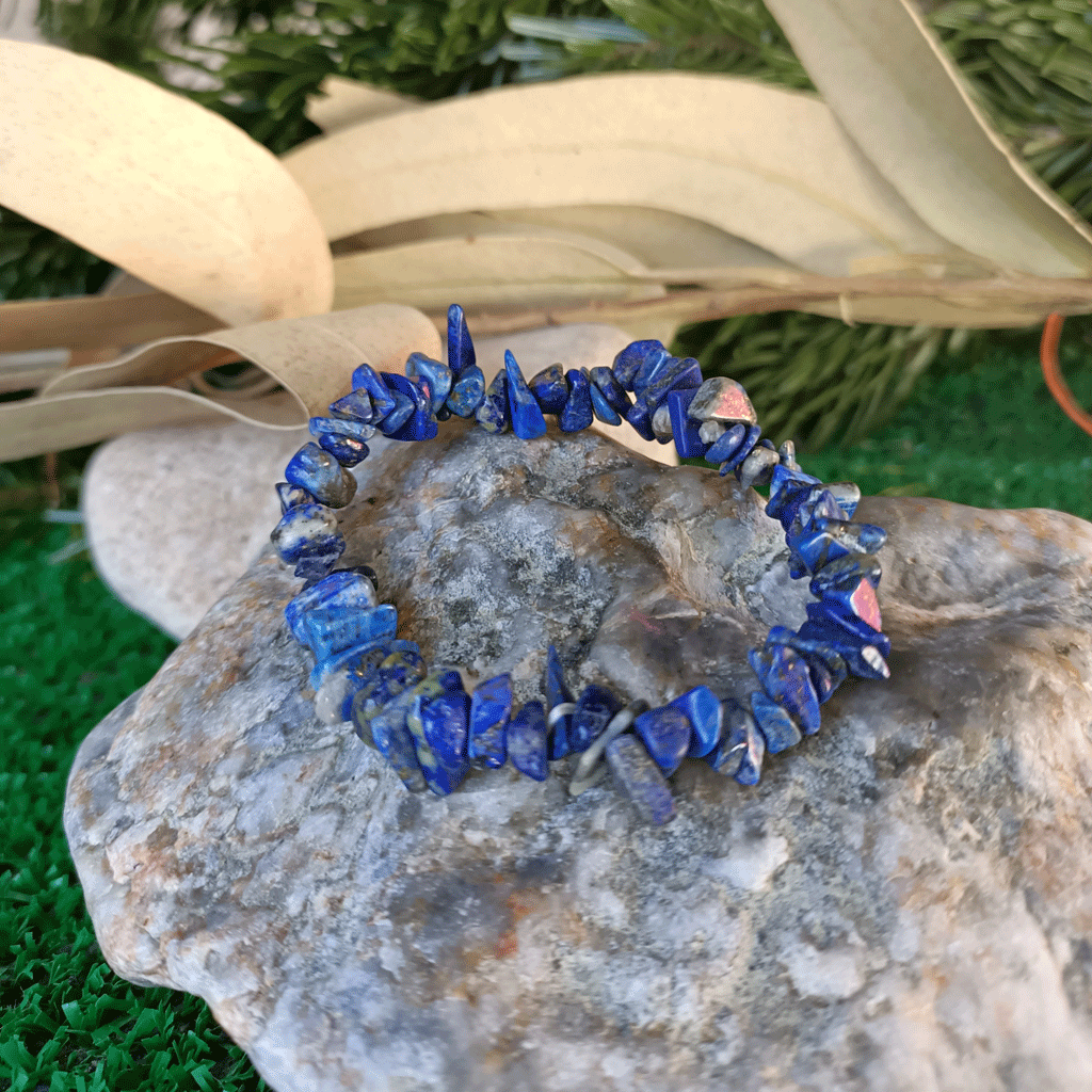 Pulsera elástica chip de Lapislázuli