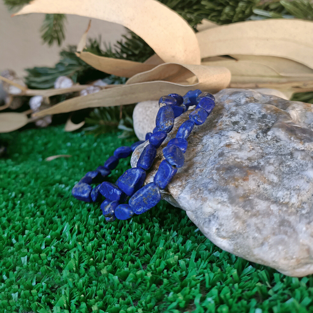 Pulsera irregular de lapislázuli