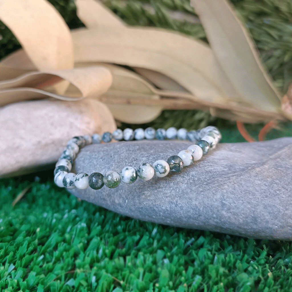 Pulsera de ágata árbol 4mm