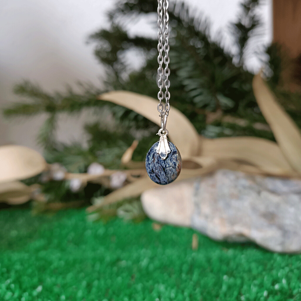Colgante de pietersita en plata de ley 925 Nº2