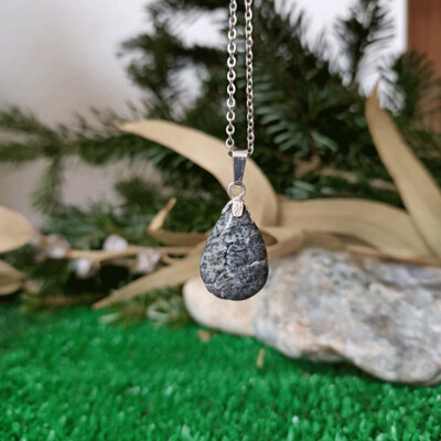 Colgante de merlinita en plata de ley 925 Nº5