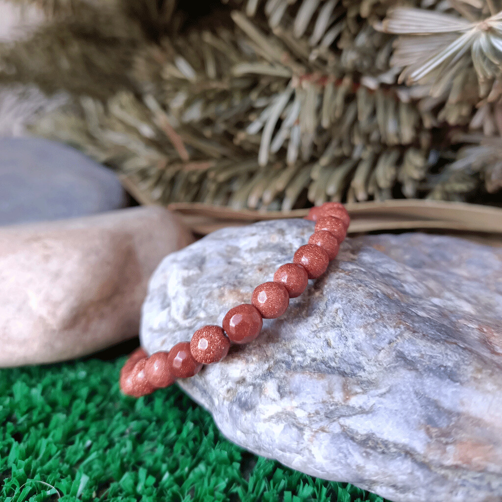 Pulsera de aventurina marrón 6mm