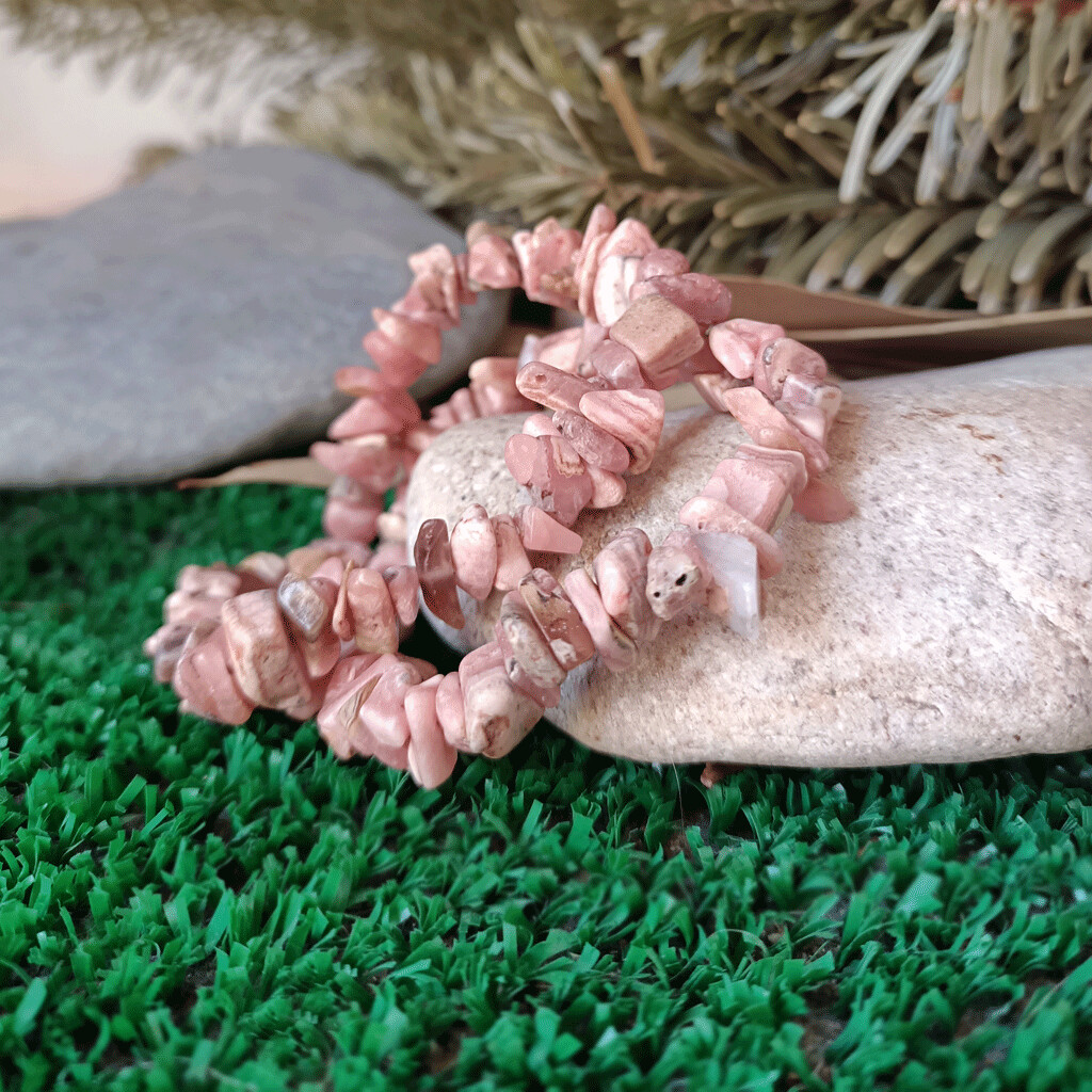 Pulsera chip de rodocrosita