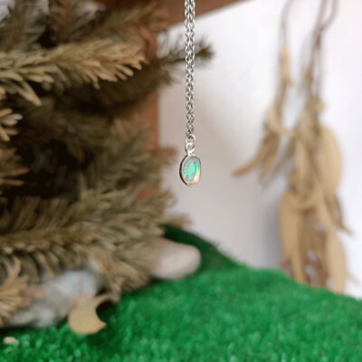 Colgante de Ópalo etíope en plata de ley 925