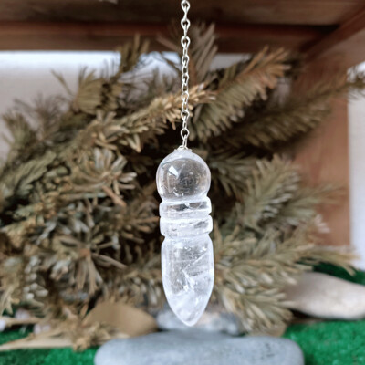 Péndulo egipcio de cuarzo cristal
