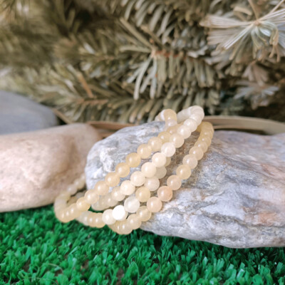 Pulsera de calcita amarilla 4mm