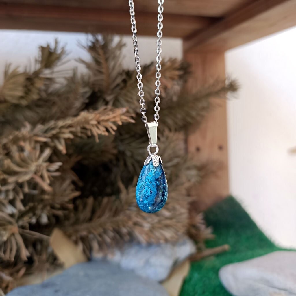 Colgante de Shattuckita en plata de ley 925 Nº2
