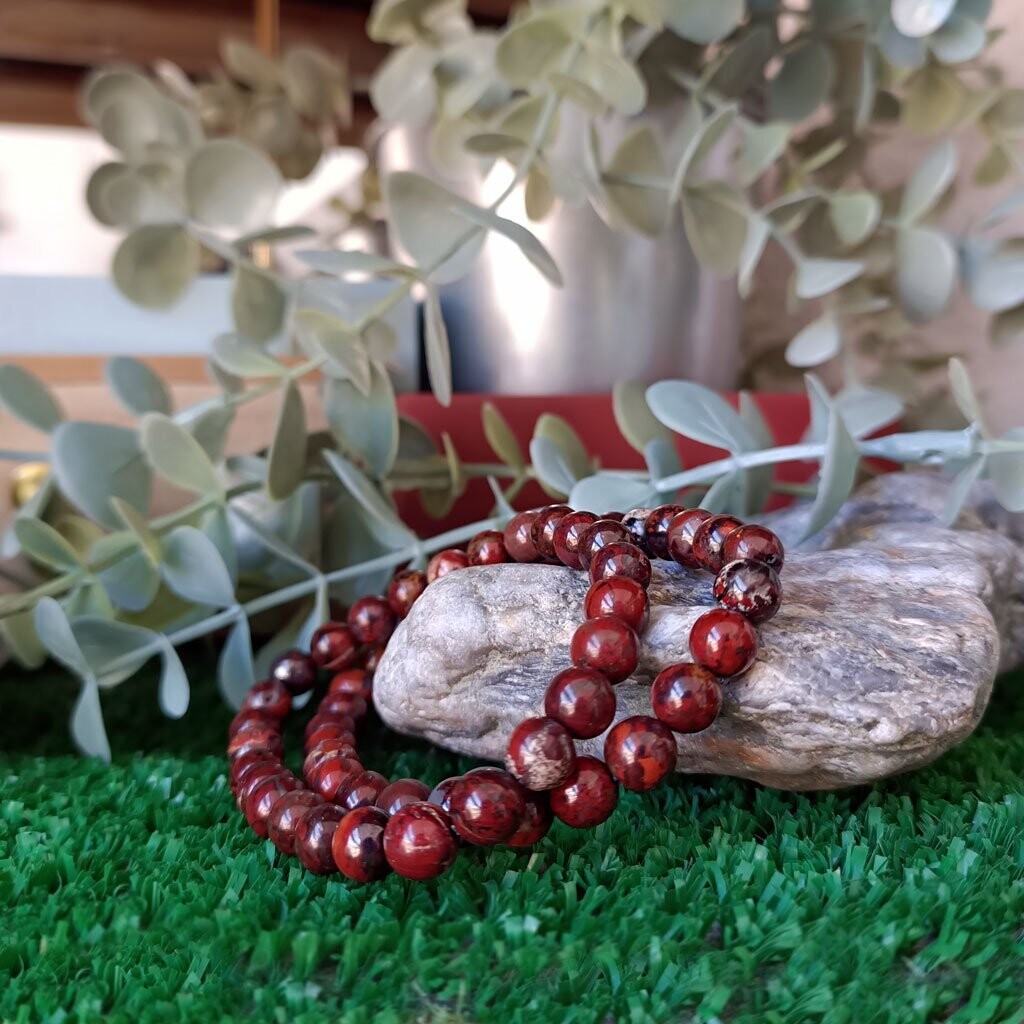 Pulsera jaspe rojo 6mm