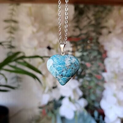 Colgante corazón de amazonita extra