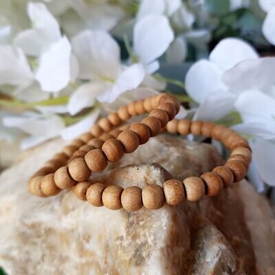 Pulsera de madera de Sándalo Pulsera de madera de Sándalo