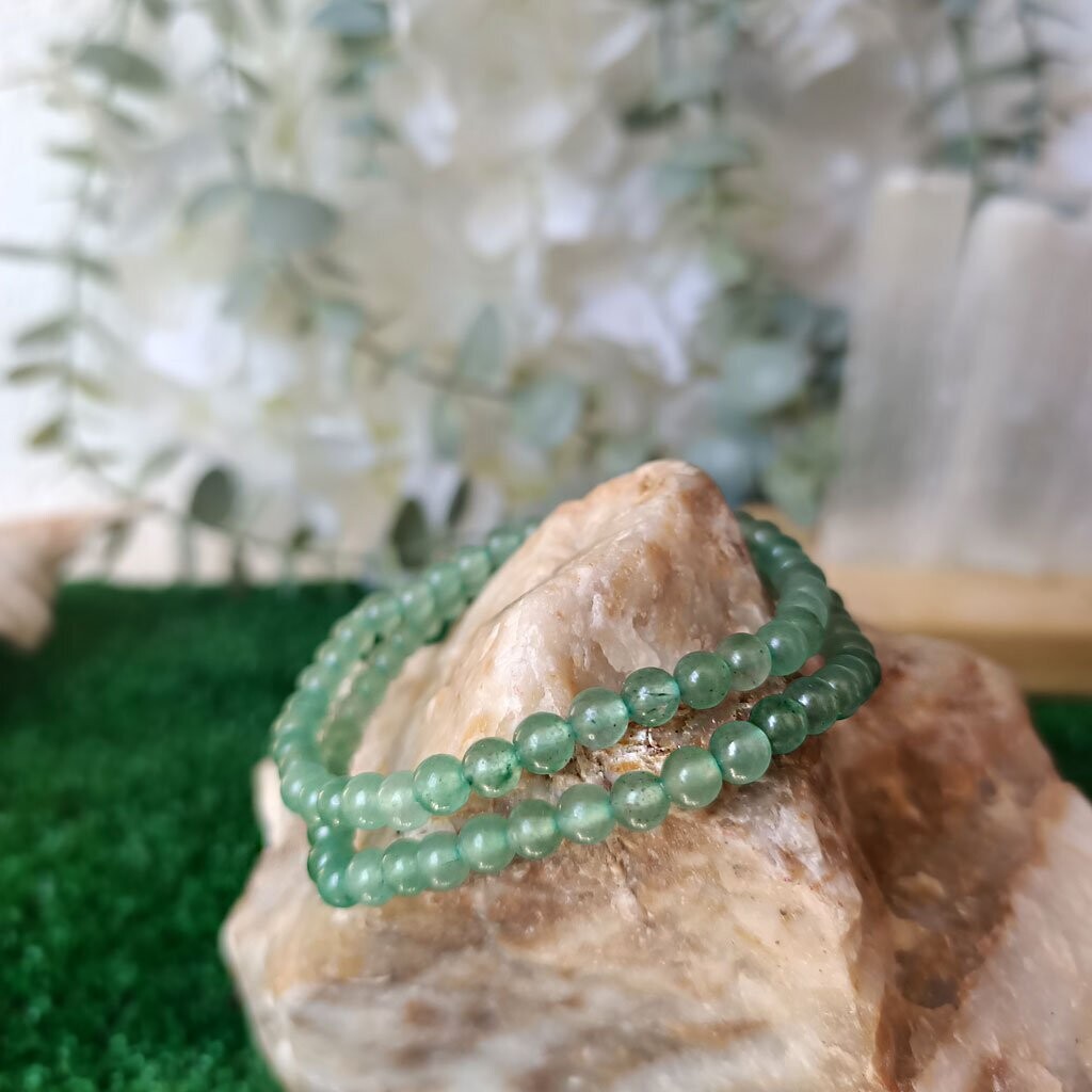 Pulsera de cuarzo verde 4mm