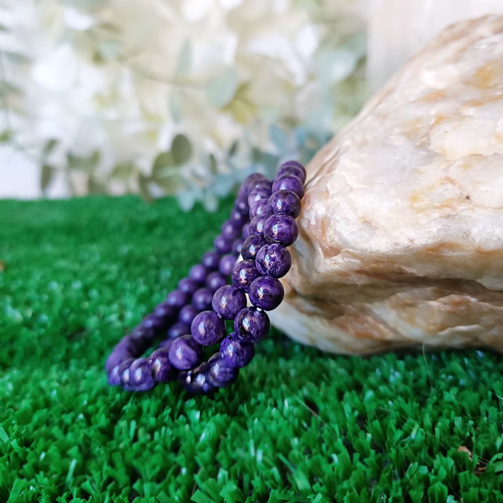 Pulsera elástica de Charoita Súper extra 6 mm.
