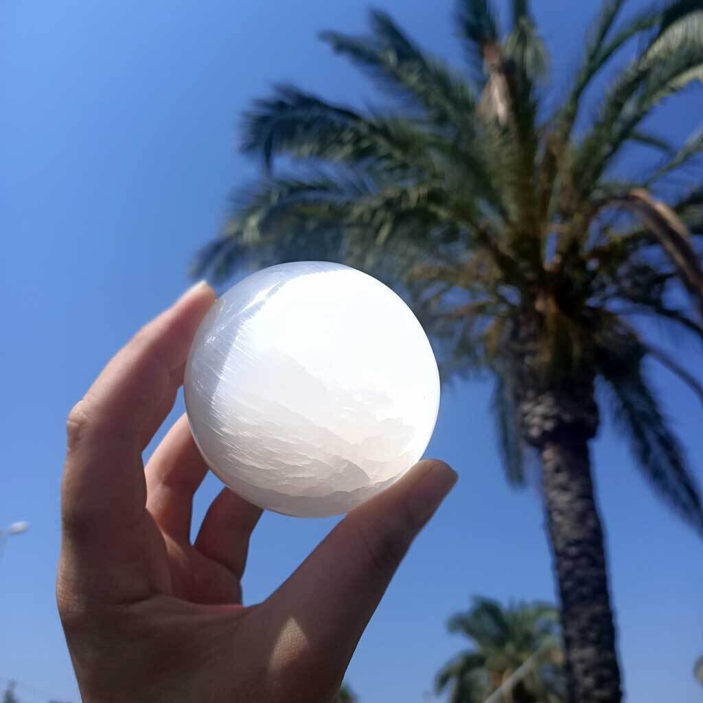 Esfera grande de selenita extra