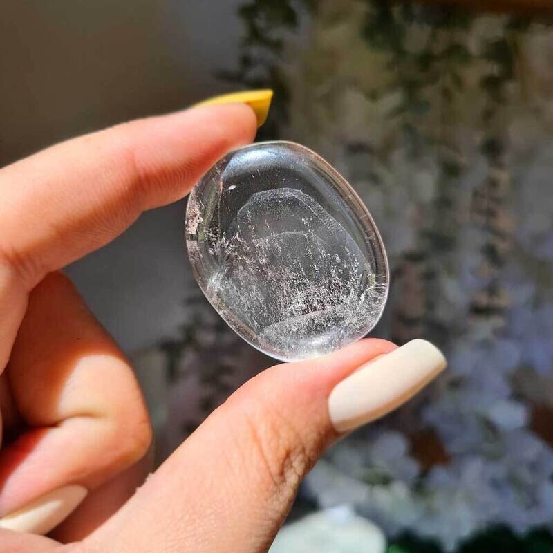 Rodado plano de cuarzo cristal