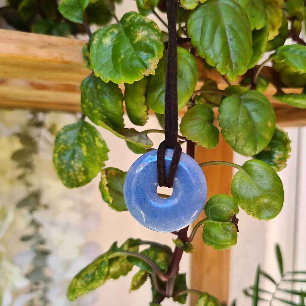 Colgante donut mediano de cuarzo azul