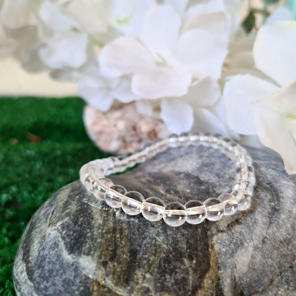 Pulsera de cuarzo cristal 5mm