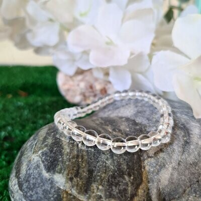 Pulsera de cuarzo cristal 5mm