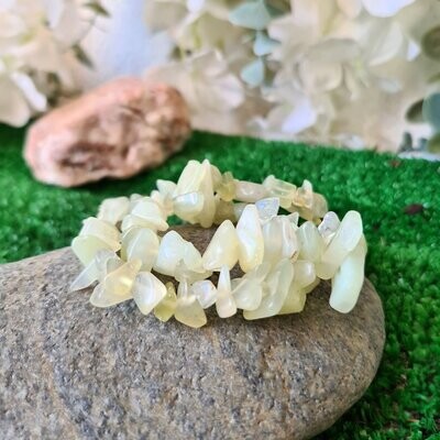 Pulsera chip de jade verde
