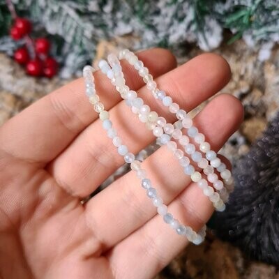 Pulsera de berilos tallada extra 3mm
