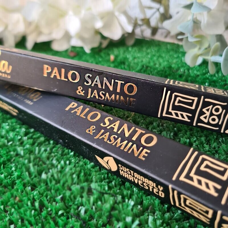 Caja de incienso de palo santo y jazmín