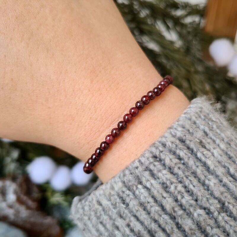 Pulsera de granate extra 3mm