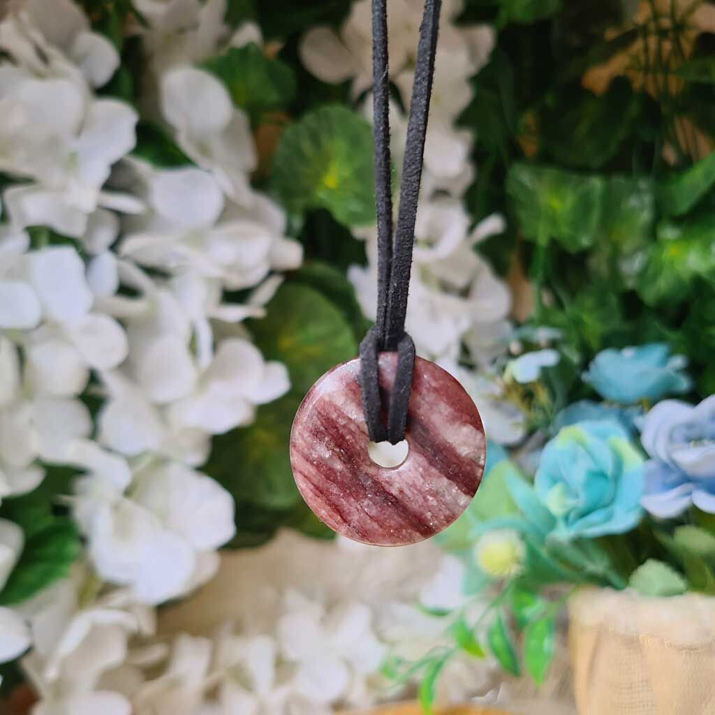 Colgante donut de lepidolita