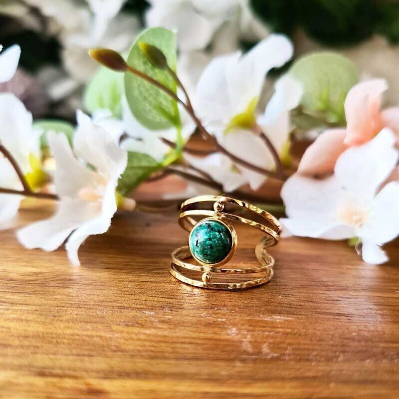 Anillo adra de Crisocola
