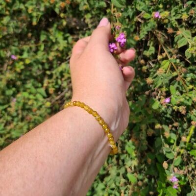 Pulsera de topacio imperial dorado