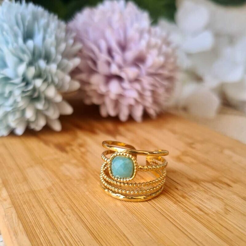 Anillo argos de amazonita